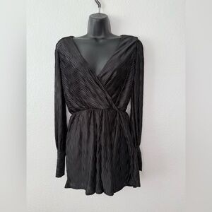 Fashion Nova Black Fringe Detail Top